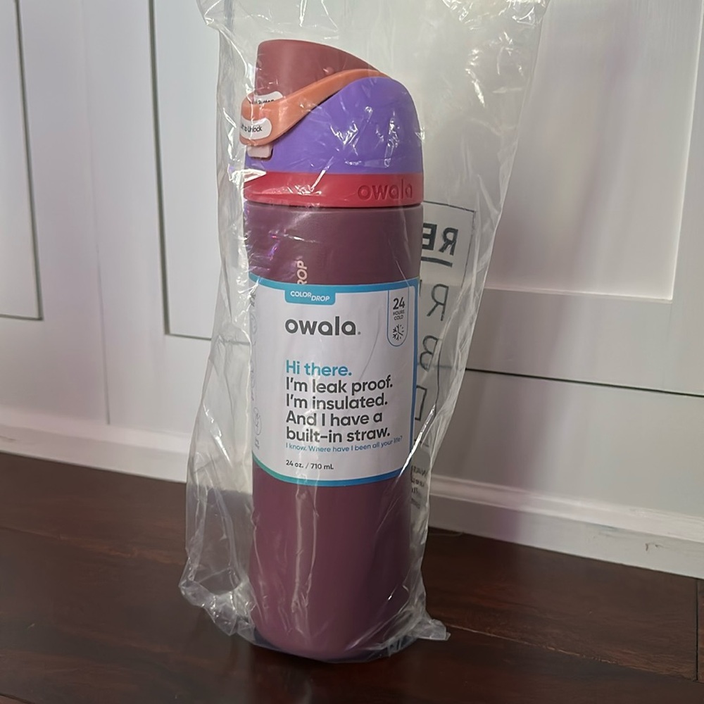 NWT OWALA LIMITED EDITION COLOR DROP “LILAC DREAM” 24oz FreeSip Water Bottle